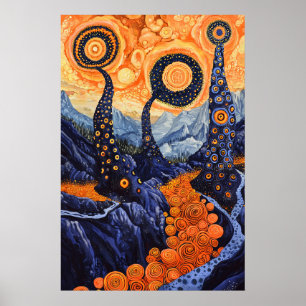 Affiche 1816 Paysage surréaliste cosmique