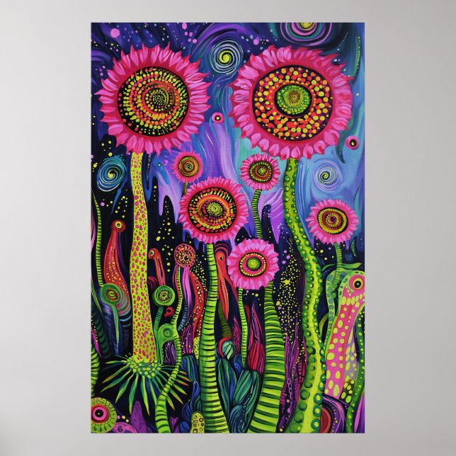 Affiche 1818 Paysage surréaliste cosmique (Devant)