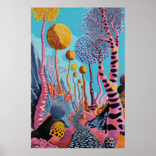 Affiche 1822 Paysage surréaliste cosmique