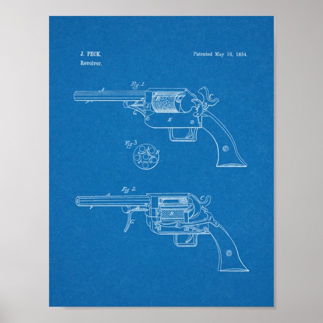 Affiche 1854 Brevet d'art d'armes à feu (Devant)