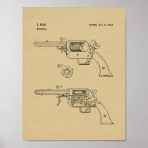 Affiche 1854 Brevet d'art d'armes à feu