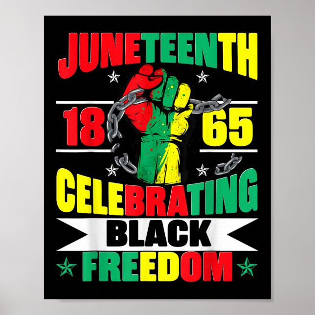 Affiche 1865 : Célébration de la liberté noire en Afrique (Devant)