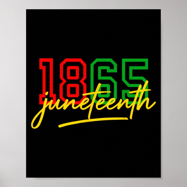 Affiche 1865 juneteenth célébrer la liberté des afro-améri (Devant)