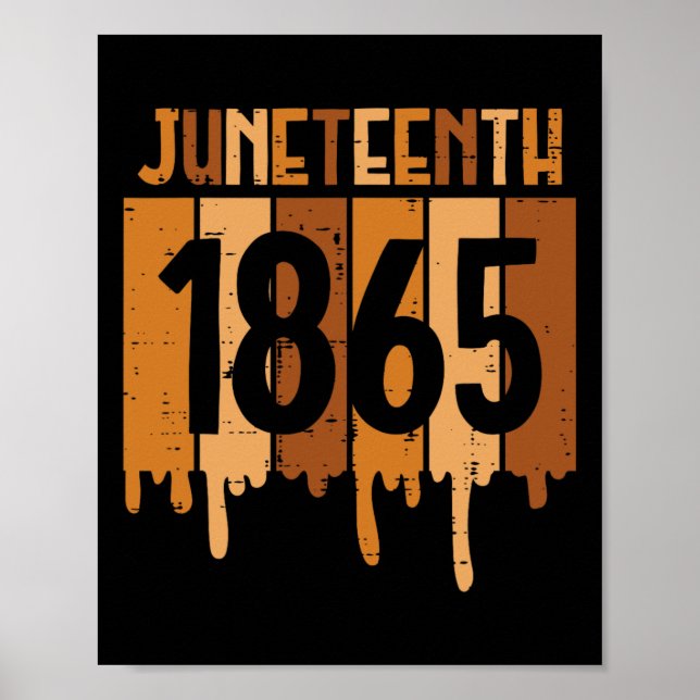 Affiche 1865 Melanin Drip Black Pride Hommes Femmes (Devant)