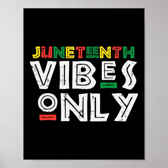 Affiche 1865 Vibes seulement Black Pride Hommes Africains (Devant)