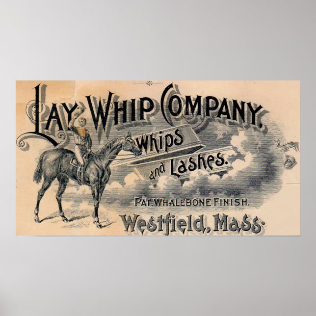 Affiche 1880 s Lay Whip Company billhead (Devant)