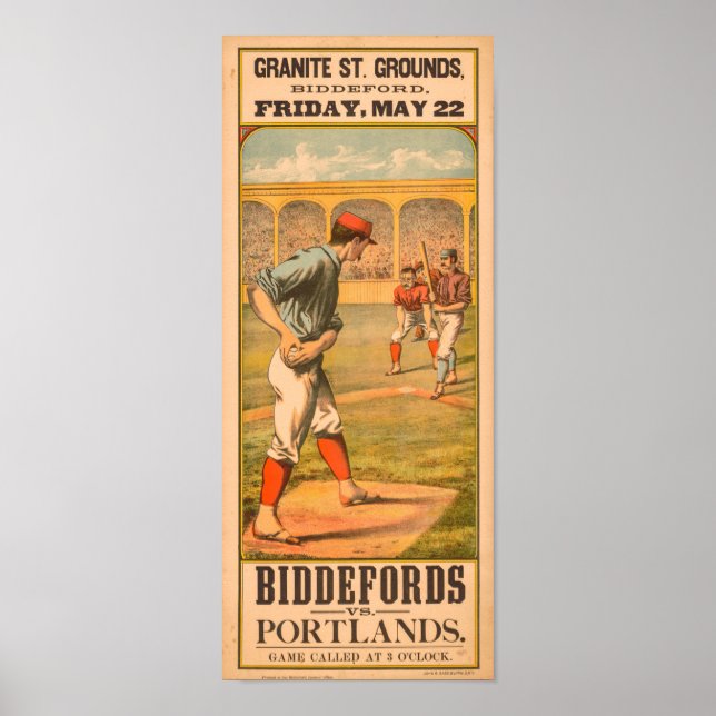 Affiche 1885 Biddeford vs Portland (Devant)
