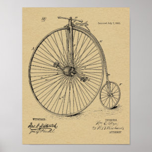 Affiche 1885 hautes copies vintages d'art de brevet de