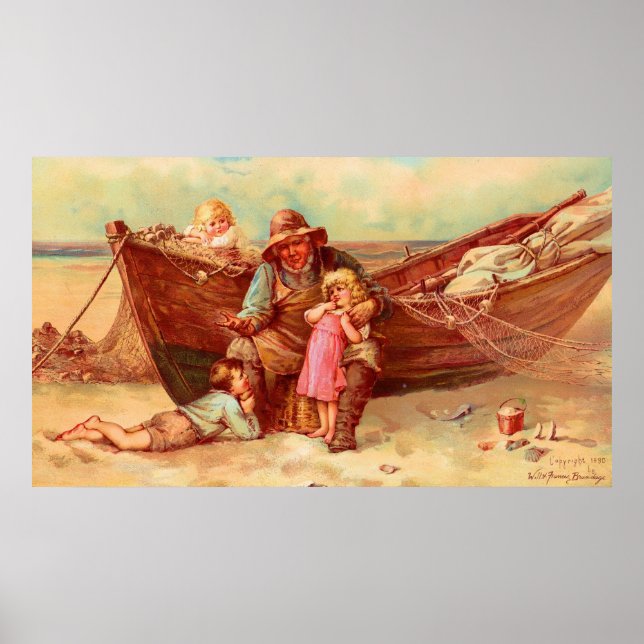 Affiche 1890 Quand j'étais un garçon - Will et Frances Bru (Devant)