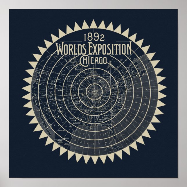 Affiche 1892 World Exposition Chicago (Devant)
