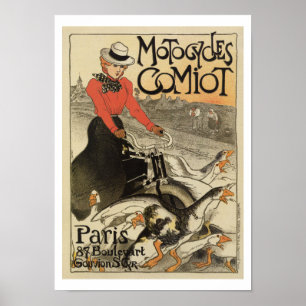 Affiche 1899 Moto vintage et