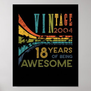 Affiche 18 Anniversaire Vintage 2004 18e anniversaire