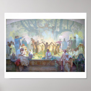 Affiche #18 Serment d'Omladina sous l'arbre slave de Linde