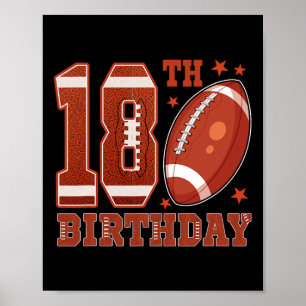Affiche 18e anniversaire Football Thème 18 ans Naissance d
