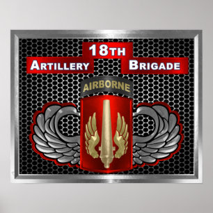 Affiche 18e Brigade d'artillerie de campagne - aéroportée