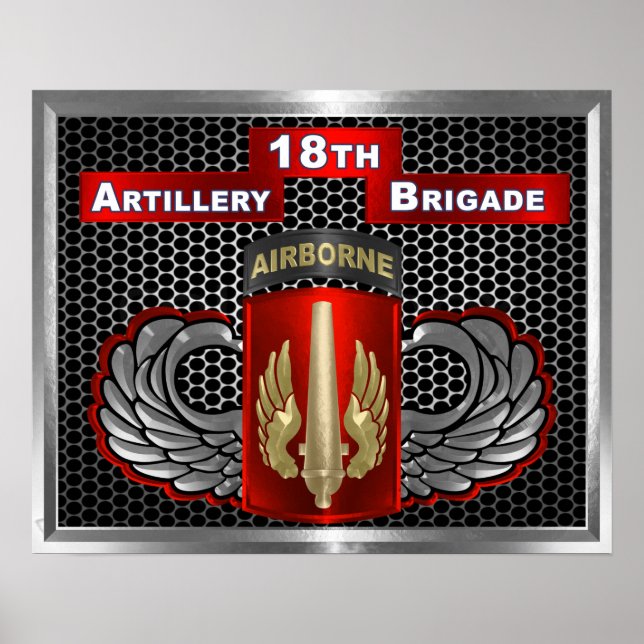 Affiche 18e Brigade d'artillerie de campagne - aéroportée (Devant)