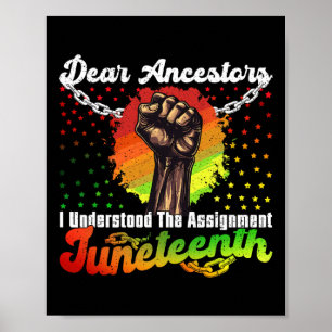 Affiche 18E Junte Chers Ancêtres, J'Ai Compris L'Ignorance