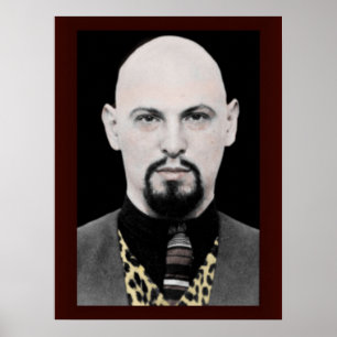 Affiche 18x24 de portrait d'Anton LaVey