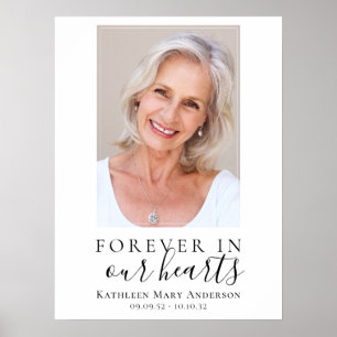 Affiche 18x24 Pour toujours dans nos cœurs Photo Bienvenue