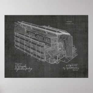 Affiche 1903 Aéronefs Brevet d'art d'avion Imprimer