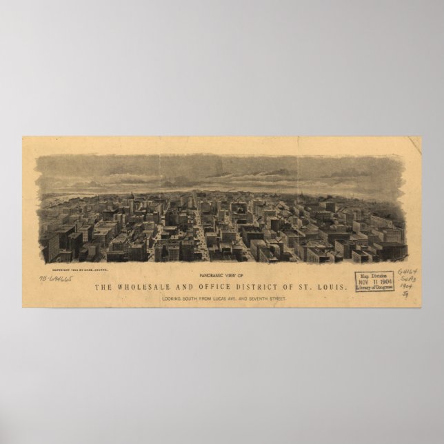 Affiche 1904 St. Louis MO Oiseaux Vue panoramique (Devant)