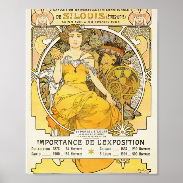 Affiche 1904 World's Fair By Alphonse Mucha (Devant)