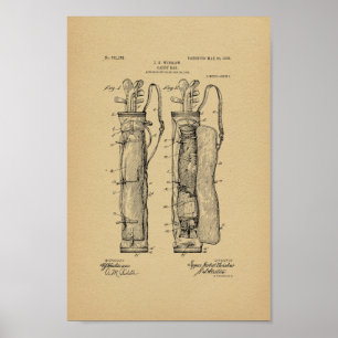 Affiche 1905 copies vintages d'art de brevet de sac de