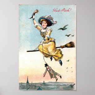 Affiche 1905 Easter Witch