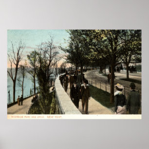 Affiche 1906 Riverside Park and Drive, New York