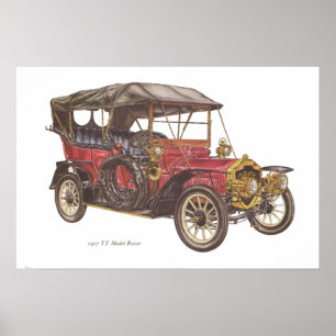 Affiche 1907 TT Modèle Rover Automobile