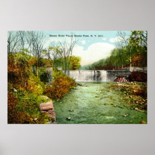Affiche 1908 automnes de Bronx River, parc de Bronx, New