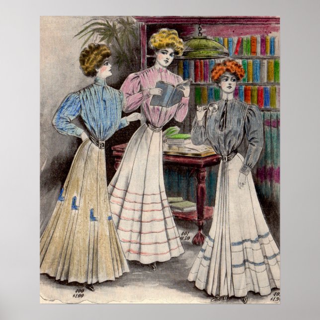 Affiche 1908 Robe Gimbels no 1 (Devant)