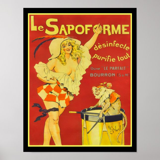 Affiche 1910 French Le Sapoforme Desinfecte Ad (Devant)