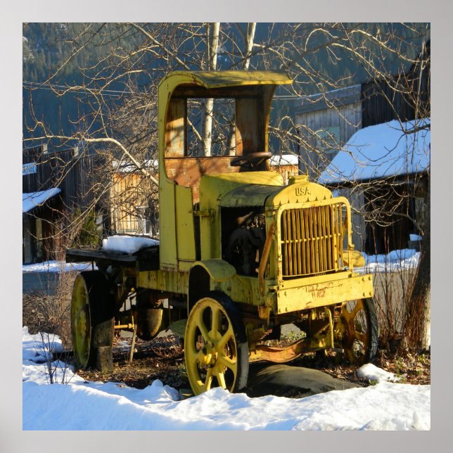 Affiche 1912 Camion de transport historique..... (Devant)