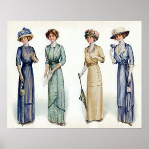 Affiche 1912 de mode d'Edwardian