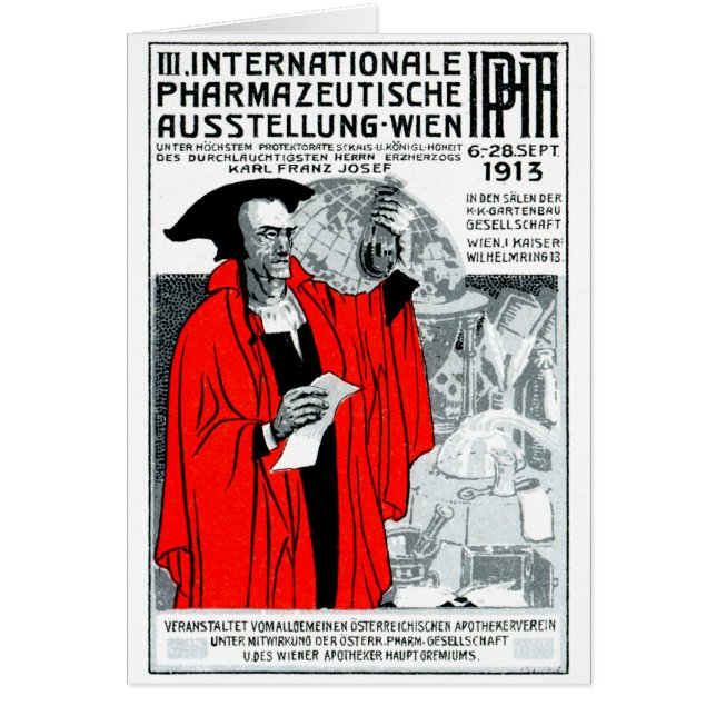 Affiche 1913 de pharmacie de Vienne (Devant)