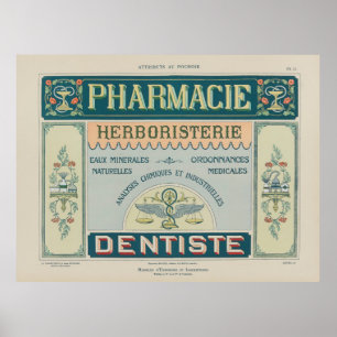 Affiche 1914 Charayron Pochoir Art Ornement Pl14