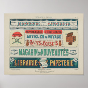 Affiche 1914 Charayron Pochoir Art Ornement Pl18