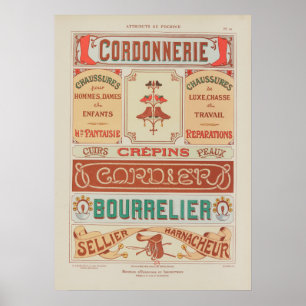 Affiche 1914 Charayron Pochoir Art Ornement Pl21