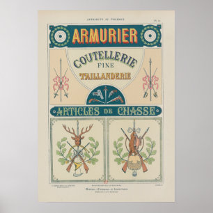 Affiche 1914 Charayron Pochoir Art Ornement Pl23