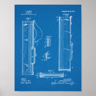 Affiche 1914 Golf Caddy Club Sac Design Brevet Art Imprime