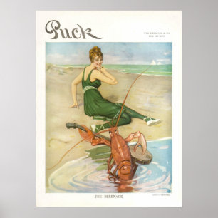 Affiche 1914, plage de couverture de magazine de