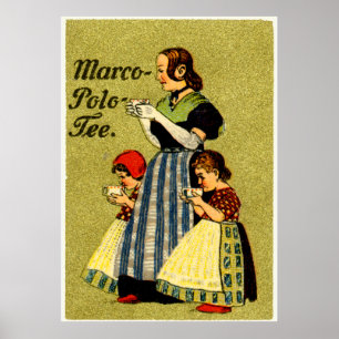 Affiche 1915 Profitez du thé Marco Polo