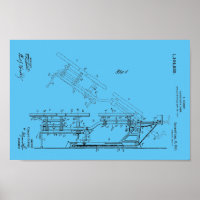 1916 Vintage Chiropratique Table Brevet Art Imprim