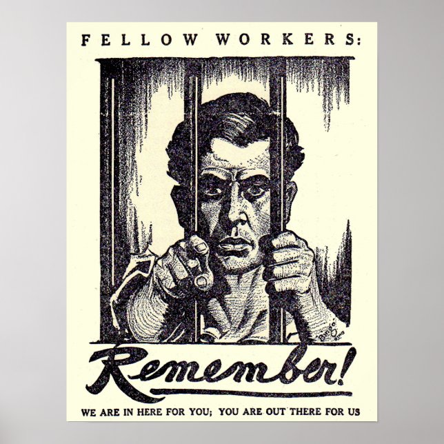 Affiche 1917 Fellow Workers Rappelez-vous ! (Devant)