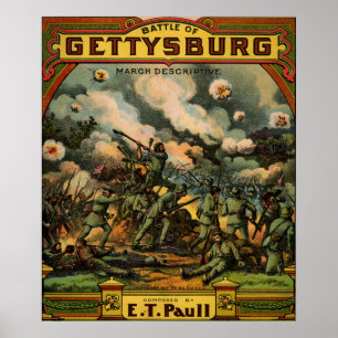 Affiche 1917 La bataille de Gettysburg, album de musique