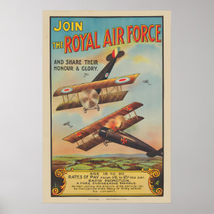 Affiche 1918 Première Guerre mondiale - Rejoindre la Royal