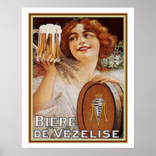 Affiche 1920 Biere de Vezelise Ad- 16x20
