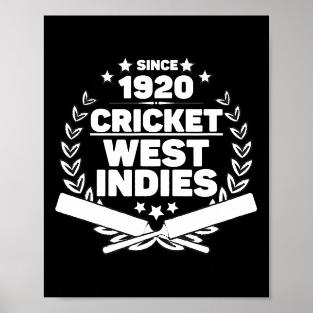 Affiche 1920 Cricket West Indies Cricket Player  (Devant)