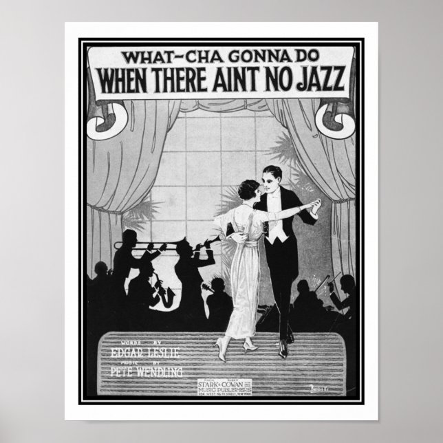 Affiche 1920 Que va-t-il faire quand il n'y a pas de jazz  (Devant)